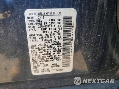 Zdjęcie 14 z 14 samochodu: 2016 NISSAN ROGUE S VIN:JN8AT2MT3GW017804 - miniatura