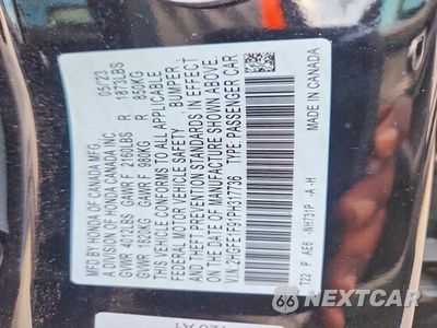 Zdjęcie 12 z 12 samochodu: 2023 HONDA CIVIC TOURING VIN:2HGFE1F91PH317736 - miniatura