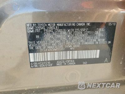 Zdjęcie 13 z 13 samochodu: 2010 TOYOTA RAV4 BASE VIN:2T3JF4DV3AW055992 - miniatura