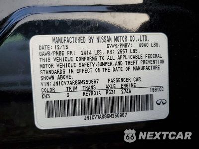 Zdjęcie 12 z 12 samochodu: 2016 INFINITI Q50 2.0T PREMIUM VIN:JN1CV7AR8GM250967 - miniatura