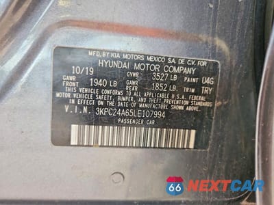 Zdjęcie 13 z 13 samochodu: 2020 HYUNDAI ACCENT SEL VIN:3KPC24A65LE107994 - miniatura