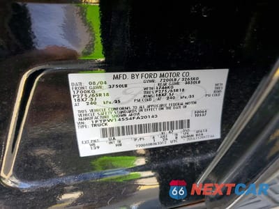 Zdjęcie 12 z 12 samochodu: 2004 FORD F150 SUPERCREW VIN:1FTPW14554FA20143 - miniatura