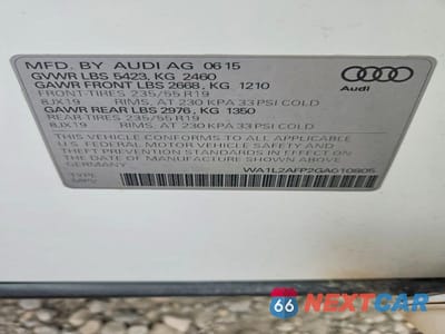 Zdjęcie 13 z 13 samochodu: 2016 AUDI Q5 PREMIUM PLUS VIN:WA1L2AFP2GA010805 - miniatura