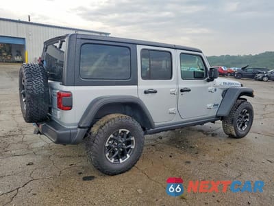Trzecie zdjęcie samochodu z tyłu: 2024 JEEP WRANGLER RUBICON 4XE VIN:1C4RJXR68RW276716 - miniatura