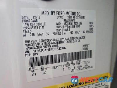 Zdjęcie 13 z 13 samochodu: 2014 FORD EXPEDITION XLT VIN:1FMJU1H54EEF22487 - miniatura