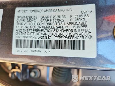 Zdjęcie 12 z 12 samochodu: 2018 HONDA ACCORD EXL VIN:1HGCV1F57JA248637 - miniatura