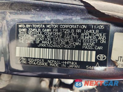 Zdjęcie 13 z 13 samochodu: 2006 SCION XA BASE VIN:JTKKT624X60145017 - miniatura