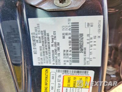 Zdjęcie 12 z 12 samochodu: 2020 FORD FUSION SE VIN:3FA6P0HD2LR162400 - miniatura
