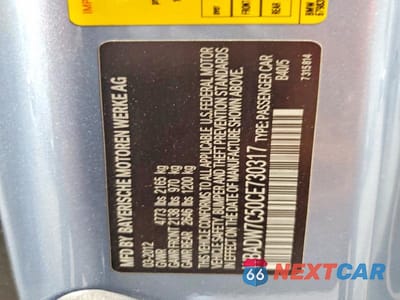 Zdjęcie 12 z 12 samochodu: 2012 BMW 328 I SULEV VIN:WBADW7C50CE730317 - miniatura