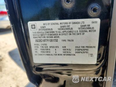 Zdjęcie 12 z 12 samochodu: 2000 CHEVROLET SILVERADO C1500 VIN:2GCEC19T7Y1351732 - miniatura