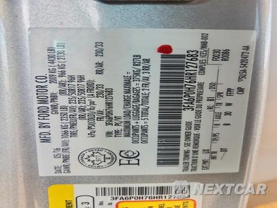 Zdjęcie 13 z 13 samochodu: 2017 FORD FUSION SE VIN:3FA6P0H76HR127683 - miniatura