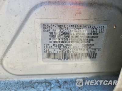 Zdjęcie 12 z 12 samochodu: 2018 NISSAN SENTRA S VIN:3N1AB7AP6JY330397 - miniatura
