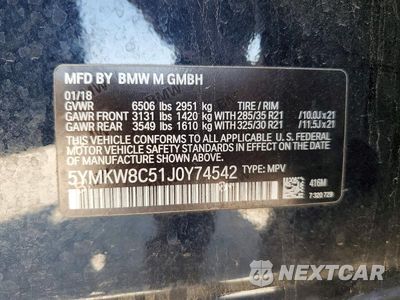 Zdjęcie 13 z 13 samochodu: 2018 BMW X6 X6 M VIN:5YMKW8C51J0Y74542 - miniatura