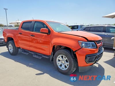 Czwarte zdjęcie samochodu z boku: 2021 CHEVROLET COLORADO LT VIN:1GCGSCEN1M1262723 - miniatura