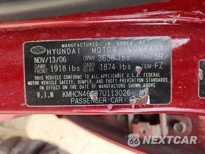 Zdjęcie 12 z 12 samochodu: 2007 HYUNDAI ACCENT GLS VIN:KMHCN46C37U113026 - miniatura