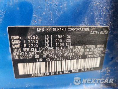 Zdjęcie 12 z 12 samochodu: 2020 SUBARU IMPREZA SPORT VIN:4S3GTAJ66L1714552 - miniatura