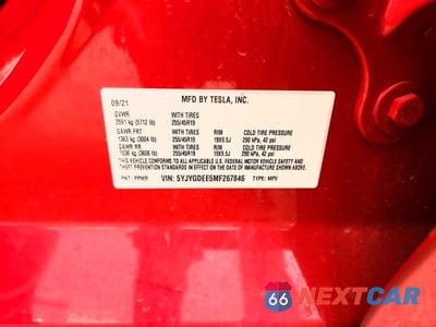 Zdjęcie 12 z 12 samochodu: 2021 TESLA MODEL Y VIN:5YJYGDEE5MF267846 - miniatura