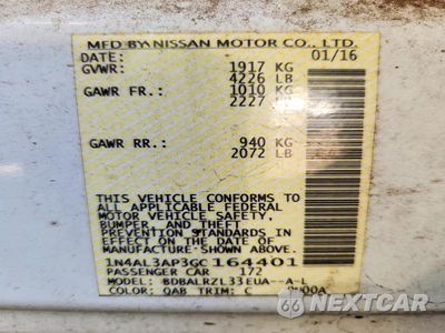 Zdjęcie 12 z 12 samochodu: 2016 NISSAN ALTIMA 2.5 SL VIN:1N4AL3AP3GC164401 - miniatura
