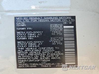 Zdjęcie 13 z 13 samochodu: 2016 NISSAN ROGUE SV VIN:KNMAT2MT2GP718159 - miniatura