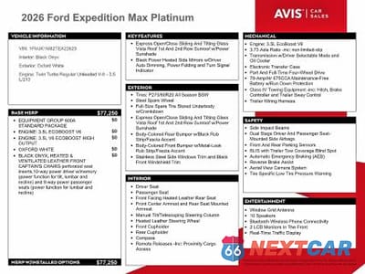 Zdjęcie 13 z 14 samochodu: 2026 FORD EXPEDITION MAX PLATINUM VIN:1FMJK1M82TEA22623 - miniatura