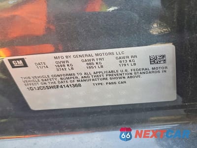 Zdjęcie 12 z 12 samochodu: 2015 CHEVROLET SONIC LT VIN:1G1JC5SH6F4141368 - miniatura