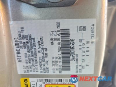 Zdjęcie 12 z 12 samochodu: 2017 FORD FUSION SE VIN:3FA6P0HD1HR353703 - miniatura