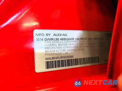 Zdjęcie 12 z 12 samochodu: 2015 AUDI A4 PREMIUM VIN:WAUBFAFL0FN020286 - miniatura