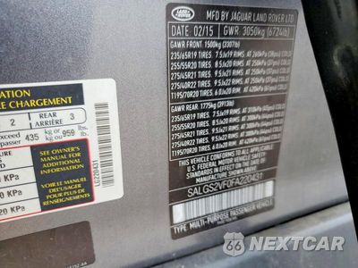 Zdjęcie 13 z 13 samochodu: 2015 LAND ROVER RANGE ROVER HSE VIN:SALGS2VF0FA220431 - miniatura