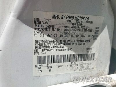 Zdjęcie 14 z 14 samochodu: 2012 FORD F350 SUPER DUTY VIN:1FT8W3DT1CEB41660 - miniatura
