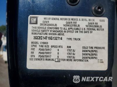 Zdjęcie 12 z 12 samochodu: 2006 CHEVROLET SILVERADO C1500 VIN:3GCEC14T16G132714 - miniatura