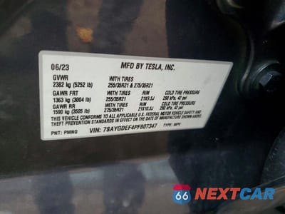 Zdjęcie 13 z 13 samochodu: 2023 TESLA MODEL Y VIN:7SAYGDEF4PF807347 - miniatura