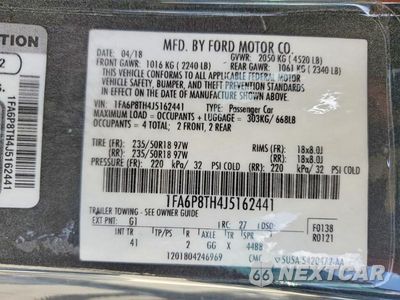 Zdjęcie 12 z 12 samochodu: 2018 FORD MUSTANG VIN:1FA6P8TH4J5162441 - miniatura