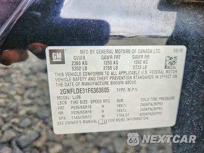 Zdjęcie 13 z 13 samochodu: 2015 CHEVROLET EQUINOX LTZ VIN:2GNFLDE31F6363605 - miniatura