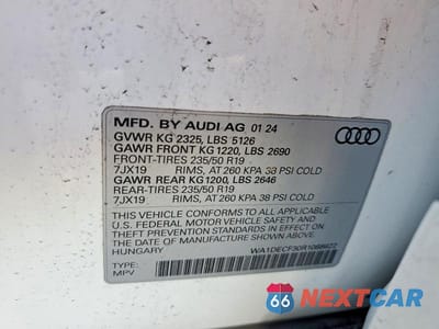 Zdjęcie 12 z 12 samochodu: 2024 AUDI Q3 PREMIUM S LINE 45 VIN:WA1DECF30R1088622 - miniatura
