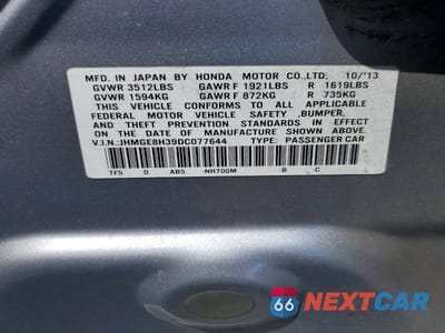 Zdjęcie 13 z 13 samochodu: 2013 HONDA FIT VIN:JHMGE8H39DC077644 - miniatura