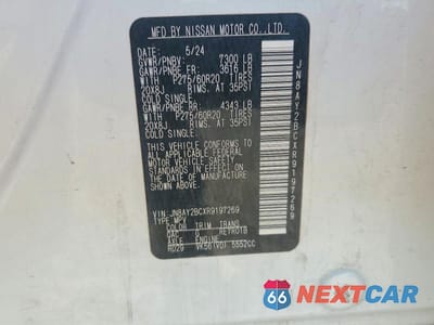 Zdjęcie 13 z 13 samochodu: 2024 NISSAN ARMADA SL VIN:JN8AY2BCXR9197269 - miniatura