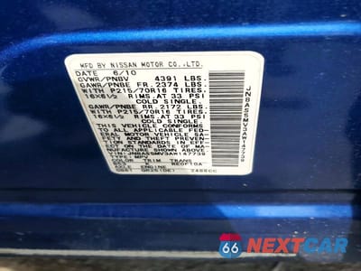 Zdjęcie 13 z 13 samochodu: 2010 NISSAN ROGUE S VIN:JN8AS5MV3AW147739 - miniatura