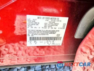 Zdjęcie 14 z 14 samochodu: 2017 FORD EDGE SEL VIN:2FMPK3J92HBB87139 - miniatura