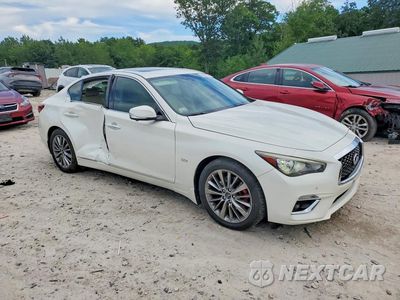 Czwarte zdjęcie samochodu z boku: 2018 INFINITI Q50 3.0T LUXE VIN:JN1EV7AR6JM610401 - miniatura