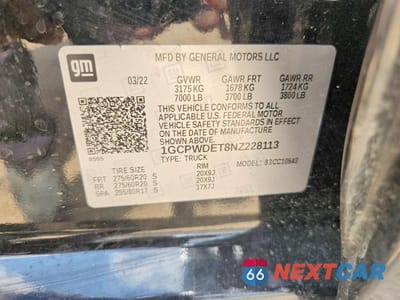 Zdjęcie 13 z 13 samochodu: 2022 CHEVROLET SILVERADO LTD C1500 RST VIN:1GCPWDET8NZ228113 - miniatura
