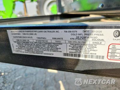 Zdjęcie 8 z 10 samochodu: 2026 CARRY-ON 6X12GWHSTP UTILITY TRAILER VIN:4YMBU1214TG023430 - miniatura
