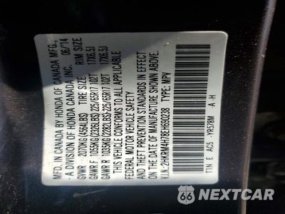 Zdjęcie 12 z 12 samochodu: 2014 HONDA CR-V EXL VIN:2HKRM4H78EH690238 - miniatura