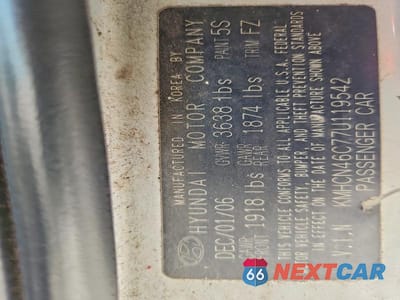 Zdjęcie 12 z 12 samochodu: 2007 HYUNDAI ACCENT GLS VIN:KMHCN46C77U119542 - miniatura