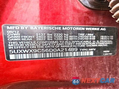 Zdjęcie 13 z 13 samochodu: 2013 BMW X3 XDRIVE28I VIN:5UXWX9C56D0A21489 - miniatura