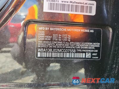 Zdjęcie 12 z 12 samochodu: 2021 BMW 530 XI VIN:WBA13BJ02MCG07558 - miniatura