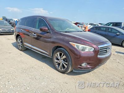 Czwarte zdjęcie samochodu z boku: 2013 INFINITI JX35 BASE VIN:5N1AL0MN0DC338015 - miniatura