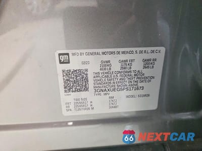 Zdjęcie 13 z 13 samochodu: 2023 CHEVROLET EQUINOX LT VIN:3GNAXUEG5PS171673 - miniatura