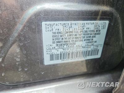 Zdjęcie 12 z 12 samochodu: 2019 NISSAN SENTRA SR VIN:3N1AB7AP2KY240259 - miniatura