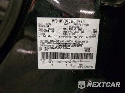 Zdjęcie 13 z 13 samochodu: 2013 FORD EDGE SEL VIN:2FMDK4JC0DBA55804 - miniatura
