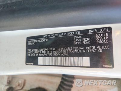 Zdjęcie 12 z 12 samochodu: 2012 VOLVO S60 T6 VIN:YV1902FH3C2042648 - miniatura